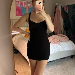 Free People Black Open Back Mini Dress - LBD